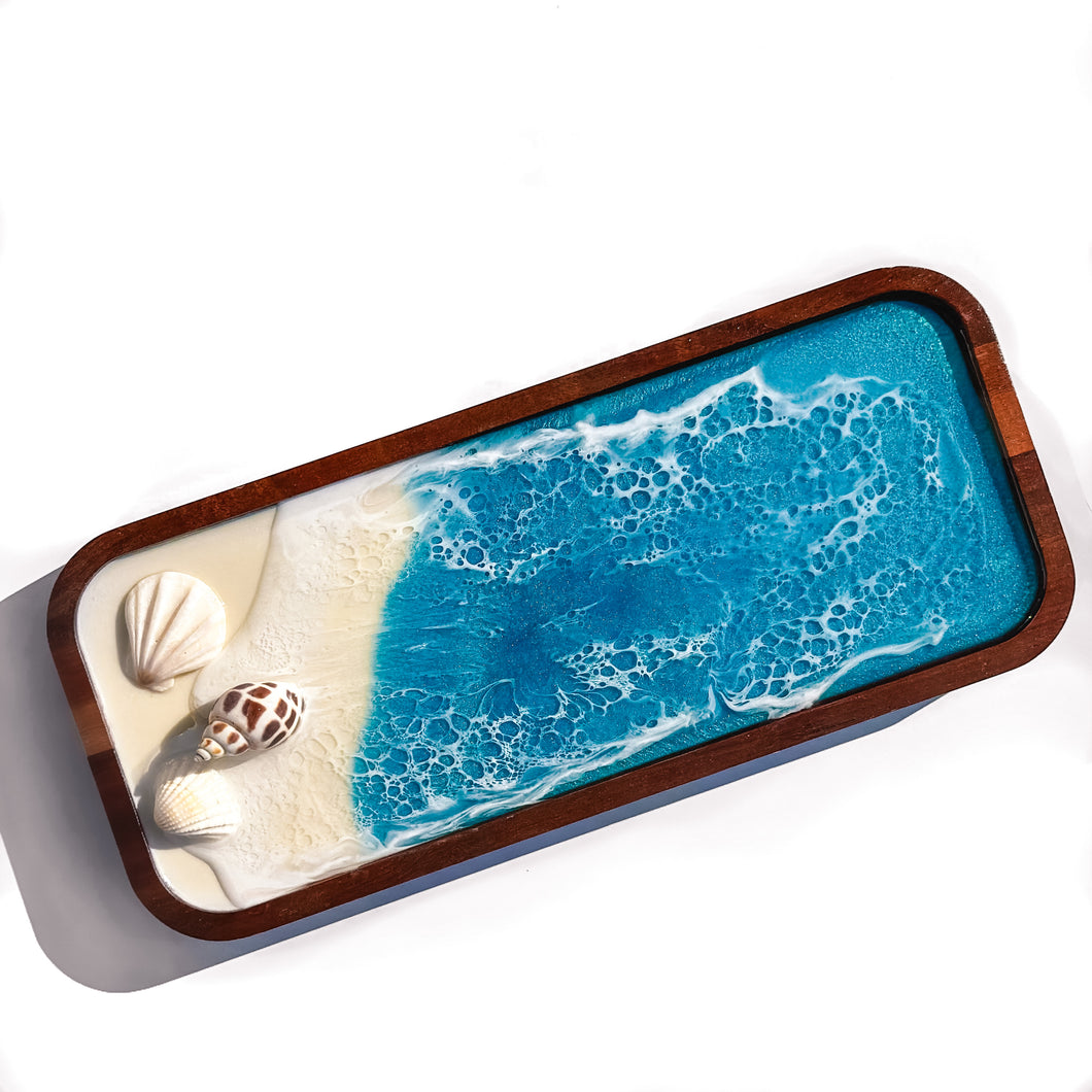 Made-to-Order Wood Display Ocean Tray